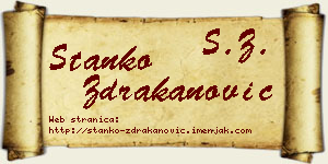 Stanko Ždrakanović vizit kartica